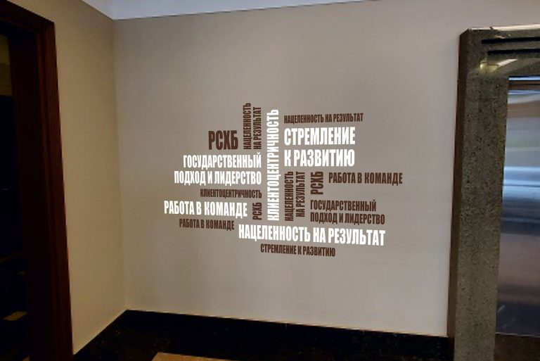 Интерьерная реклама для бизнеса