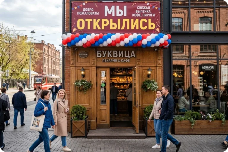 Рекламная вывеска «Мы открылись»