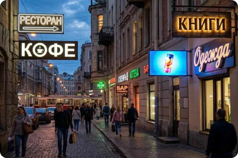 Примеры рекламных вывесок